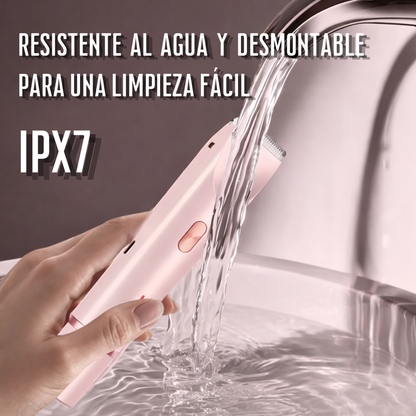 Recortadora eléctrica recargable 2 en 1 vello corporal y facial