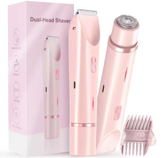 Recortadora eléctrica recargable 2 en 1 vello corporal y facial
